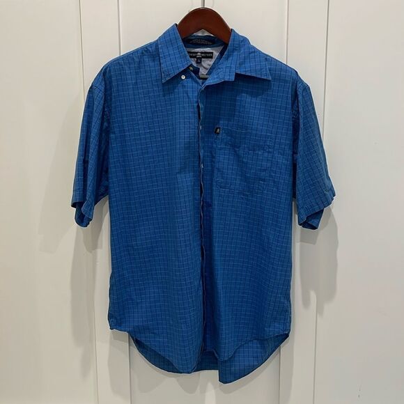 Tommy Hilfiger blue SS button front shirt - Picture 1 of 5
